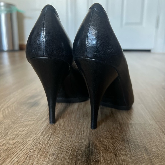 PIERRE HARDY LEATHER PUMP SHOE BLACK 36.5 OPEN TOE WOMENS - Picture 5 of 9